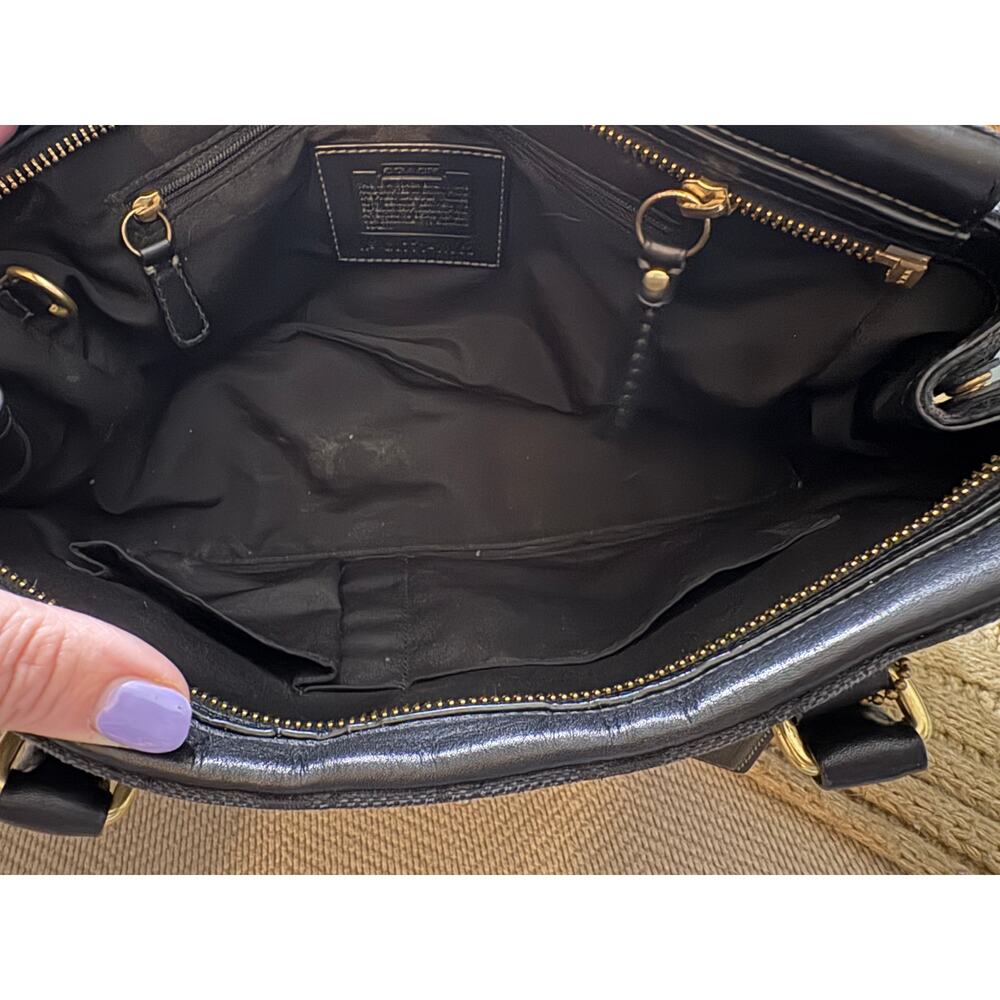Coach Hamptons Signature Carryall Tote 11062 Black Y2K - Picture 9 of 12
